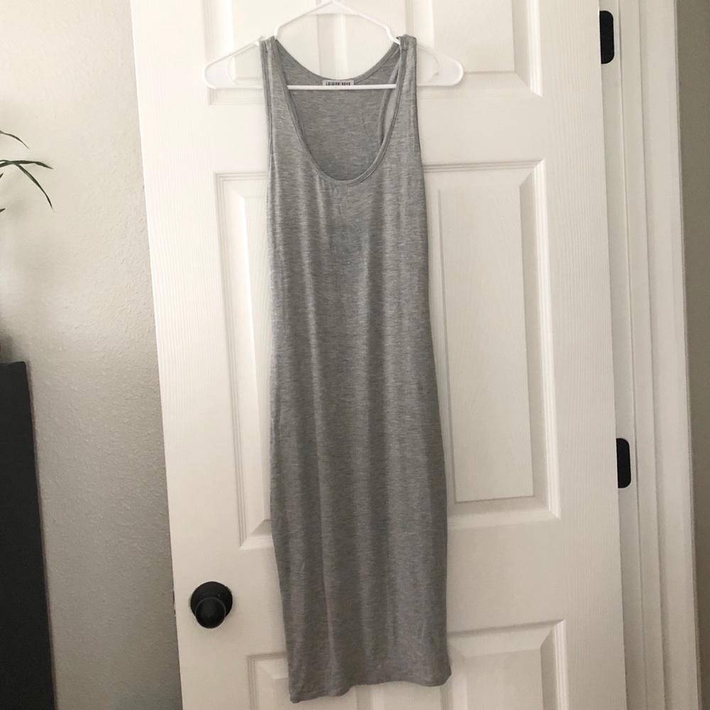 Gray Bodycon Midi Dress